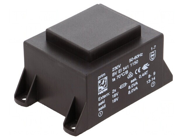 Transformator &icirc;ncapsulat 16VA 230VAC 18V 445mA PCB