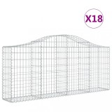 Cumpara ieftin Cosuri gabion arcuite 18 buc, 200x30x80/100cm, fier galvanizat