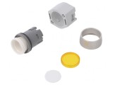 Comutator Galben 22mm Acționat prin Apăsare