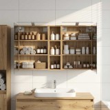 vidaXL Set dulap baie cu raft 3 pcs 120 x 14,5 x 70 cm Lemn compozit 3403759