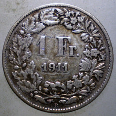 C.417 ELVETIA 1 FRANC 1911 B ARGINT