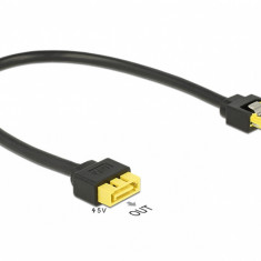 Cablu SATA 6 Gb/s 7 pini la conector de alimentare SATA 8 pini 0.3m, Delock 84946