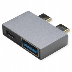 Adaptor USB 3.2 Gen2 type C la 1 x USB type C + 1 x USB-A T-M, Roline 12.03.2946