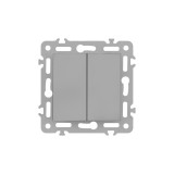 Leziter Nova comutator candelabru fara cadru 105 gri Mobalis Homvera