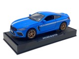Macheta metal BMW M8 replica 1:32 albastru cu sunete si lumini deschide usi, capota si portbagaj