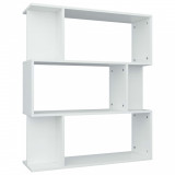 Biblioteca/Separator camera, alb, 80x24x96 cm, lemn prelucrat