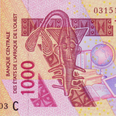 Bancnota Statele Africii de Vest 1.000 Franci 2003 - P315Ca UNC ( Burkina Faso )