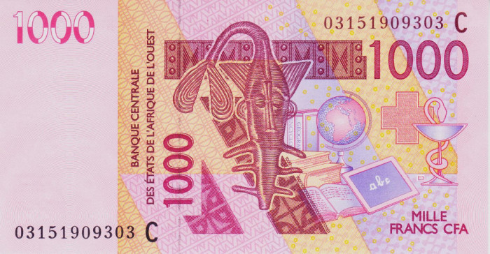 Bancnota Statele Africii de Vest 1.000 Franci 2003 - P315Ca UNC ( Burkina Faso )