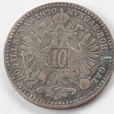 Austria 10 kreuzer 1870 argint Franz Joseph