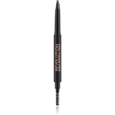 Makeup Revolution Duo Brow Definer creion sprâncene precise culoare Dark Brown 0.15 g