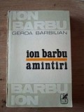 Ion Barbu: Amintiri- Gerda Barbilian