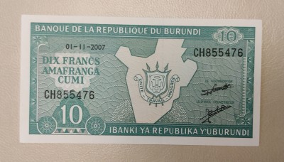 Burundi - 10 Francs (2007) sCH855 foto