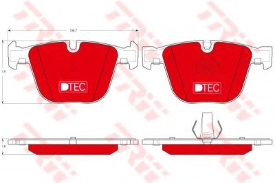 Set placute frana,frana disc BMW Seria 5 (E60) (2003 - 2010) TRW GDB1502DTE foto