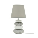 Veioza Navala Gri E14 &ndash; Lampa Eleganta H 31cm