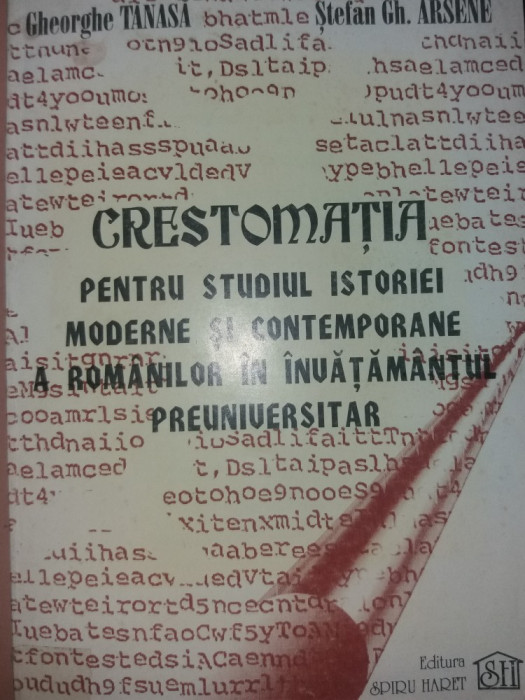 CRESTOMATIA PENTRU STUDIUL ISTORIEI MODERNE SI CONTEMPORANE... 1996