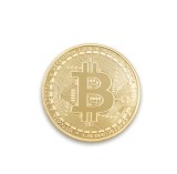 Moneda Bitcoin Colectie Aurie, Carcasa Protectie, Decorativa, Aniversare, Prieten, Familie, Model Rotund 4cm
