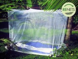 Plasa Tantari Dubla Brettschneider Holiday Renets Box II Alba, Poliester Reciclat RePET, 2 Persoane, Forma Cutie, 2.0x1.6x1.5m