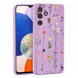 Husa Tech-Protect Mood pentru Samsung Galaxy A14 4G/5G Garden Violet, Silicon, Carcasa