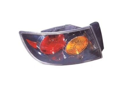 Stop, lampa spate MAZDA 3 (BK), 10.2003-03.2006 model SEDAN, partea Stanga, TYC, tip bec W21/5W+W21W; reflector negru, semnal galben; cu dulie bec; e foto