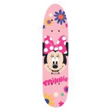 Skateboard Minnie Mouse Copii, 61cm, Lemn Artar, Roti PVC 50mm, Max 50kg, Antiderapant