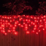 Instalatii Craciun Franjuri 4x0.6m 132LED Rosu IP44 FA P Flash 9010