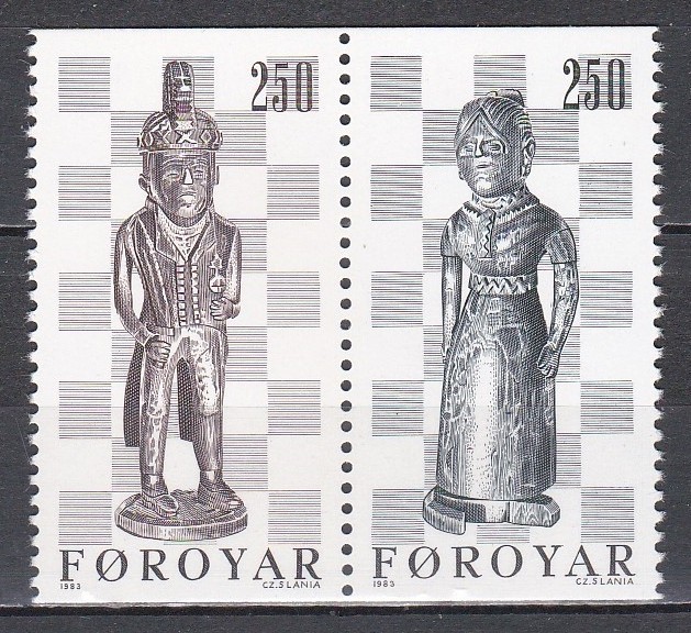 Feroe 1983 - Piese de șah din Nols&oacute;y. MNH