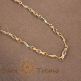 Bratara eleganta pentru femei, placata cu aur 18K, cristale zirconia - 19 cm