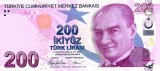 Bancnota Turcia 200 Lire 2009 (2024) - P227 UNC ( serie G - vezi descriere )