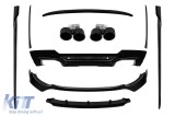 Pachet Aero tip Black Knight cu terminale potrivite pentru BMW X4 G02 2018-2021 pentru modelul cu pachet M, -00-00-, lac negru Performance AutoTuning