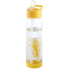 Sticla apa cu infuzor, 740 ml, fara BPA, Everestus, TF07, tritan, transparent, galben, saculet de calatorie inclus foto