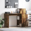 VidaXL Birou cu raft Stejar afumat 108 x 55 x 103.5 cm Lemn compozit