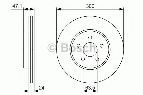 Disc frana FORD MONDEO III Combi (BWY) (2000 - 2007) BOSCH 0 986 479 S48