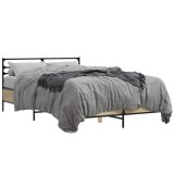Cumpara ieftin Cadru de pat, stejar sonoma, 120x200cm, lemn prelucrat si metal