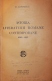 ISTORIA LITERATURII ROMANE CONTEMPORANE 1900 - 1937