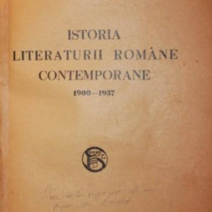 ISTORIA LITERATURII ROMANE CONTEMPORANE 1900 - 1937