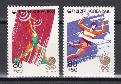 Coreea de Sud 1986 - Jocurile Olimpice - Seul, MNH foto