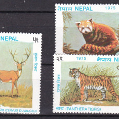 Nepal 1975 fauna MI 319-321 MNH ww81
