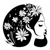 Cumpara ieftin Sticker decorativ, Woman, Negru, 65 cm, 10147ST