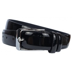 Curea barbati eleganta pentru costum, latime 3.5cm, Negru LAC, piele ecologica - CK110NLAC