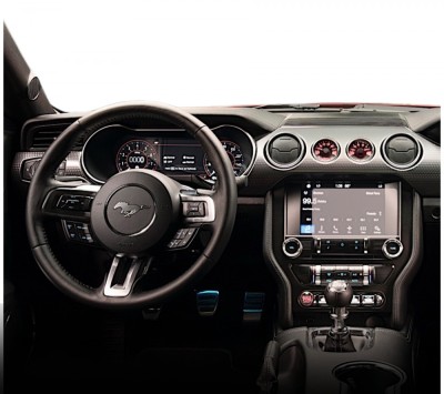 Folie Protectie Navigatie Ford Mustang 2017-2023, Duragon, protectie Display Navigatie, silicon Transparent, Anti-zgarieturi, kit instalare foto