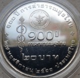 20 Baht 2018 Thailanda, 100 Years of Thai Health , unc, capsula, 32mm