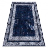MIRO 51676.813 covor lavabil Cadru, grecesc, cadru anti-alunecare - albastru inchis, 160x220 cm
