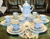 Set - ceai / cafea / desert - Winterling - Indischblau - 6 persoane, Decorative