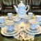 Set - ceai / cafea / desert - Winterling - Indischblau - 6 persoane