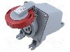 Conector alimentare AC, IEC 60309, IP67, IP69K, 16A, 20A, 415V, 415V AC, 4 pini, AMPHENOL - 2CMA167157R1000