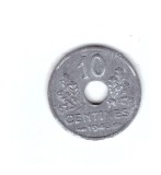 Moneda Franta 10 centimes 1943, versiunea mica, 1.5 g, stare buna, cu pete de albeata, curata