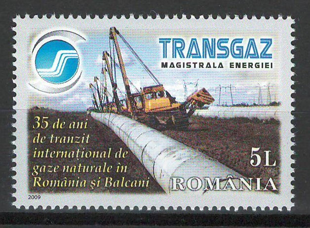 Romania 2009 Mi 6399 MNH - LP 1848 Transgaz - 35 de ani