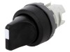 Comutator rotativ 22mm 2 poziții negru