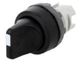 Comutator rotativ 22mm 2 poziții negru