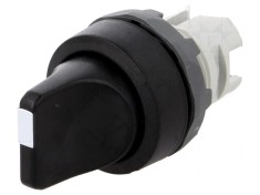 Comutator rotativ 22mm 2 poziții negru